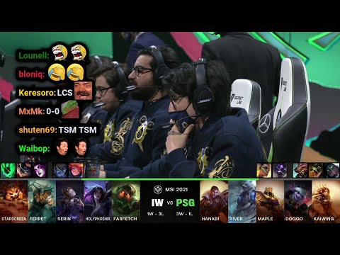 IW vs PSG | 2021 MSI Groups Day 5 | Twitch VOD with Chat