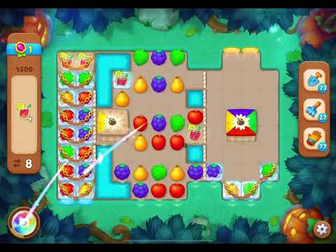 GardenScapes Level 4500 no boosters (14 moves)