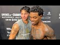 Ryan Garcia embraces Errol Spence! Says he gonna WHOOP ROLLY A***!