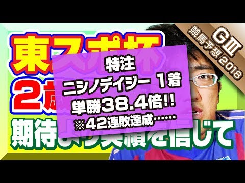 【競馬予想】 2018　東京スポーツ杯2歳S　クラシック路線へ！