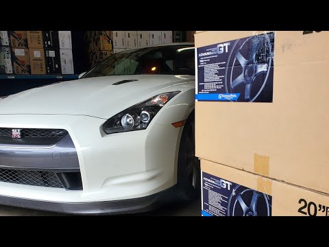Dropping new ADVAN Wheels on my Nissan GT-R