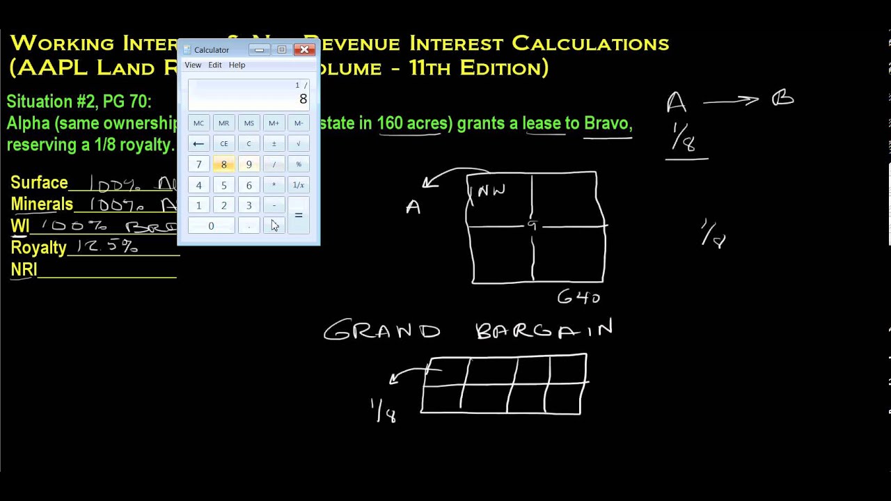Situation #2 WI & NRI Calculations AAPL Study Guide p  70