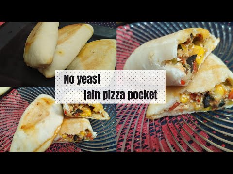Jain pocket pizza  without yeast !!