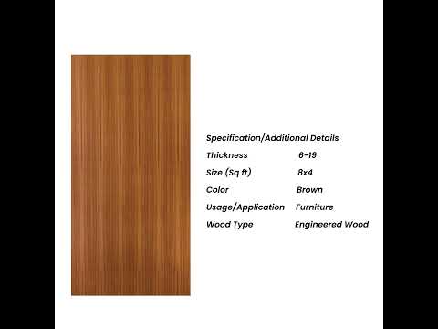 Gratis teak veneer plywood, for furniture, thickness: 6-19