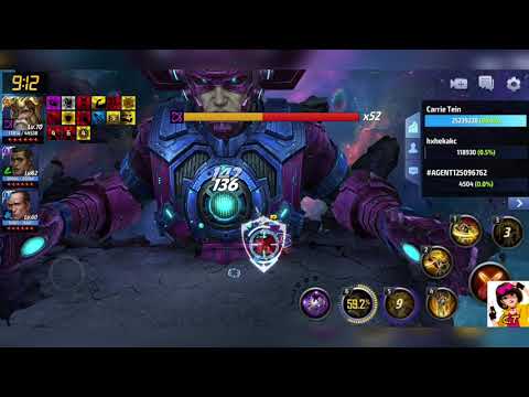 Odin T3 VS Galactus GBR 2:25 Solo (Unfinished Build) | Marvel Future Fight