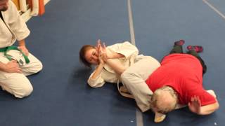 Modified Hiza Gatame to Reverse Juji Gatame from Guard