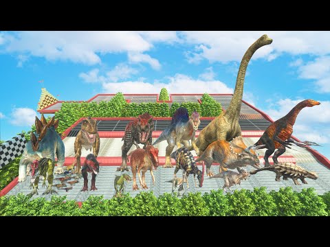 METAL RACING ALL DINOSAURS NEW MAP CLIMB - Animal Revolt Battle Simulator