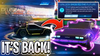 I UNLOCKED THE *NEW* BACK TO THE FUTURE BUNDLE ON ROCKET LEAGUE! [DELOREAN IS BACK]