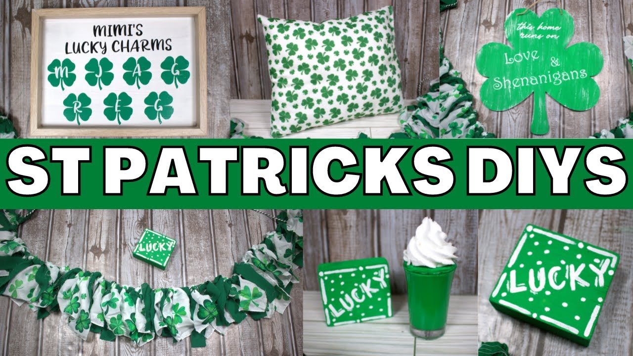 DOLLAR TREE ST PATRICKS DAY DIYS! You have time to do these quick and easy crafts!