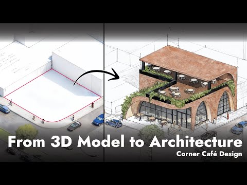 Designing Architecture in Rhino | A Corner Café Concept