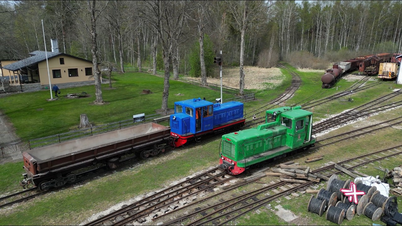 Тепловозы ТУ4-800 и 1781 в музее Лавассааре / TU4-800 and 1781 at Lavassaare museum