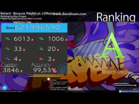 [osu!] Vaxei plays Renard - Because Maybe! pt. 2 [Marathon] 3 miss