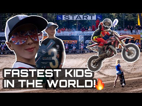 RACING THE FASTEST DIRTBIKE KIDS IN THE WORLD! FIM Junior Motocross World Championship...