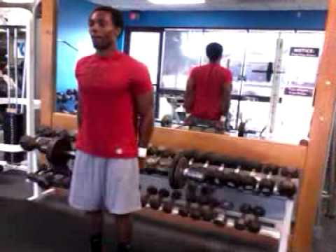 DJ Davis Forearms behind back Curl Bar
