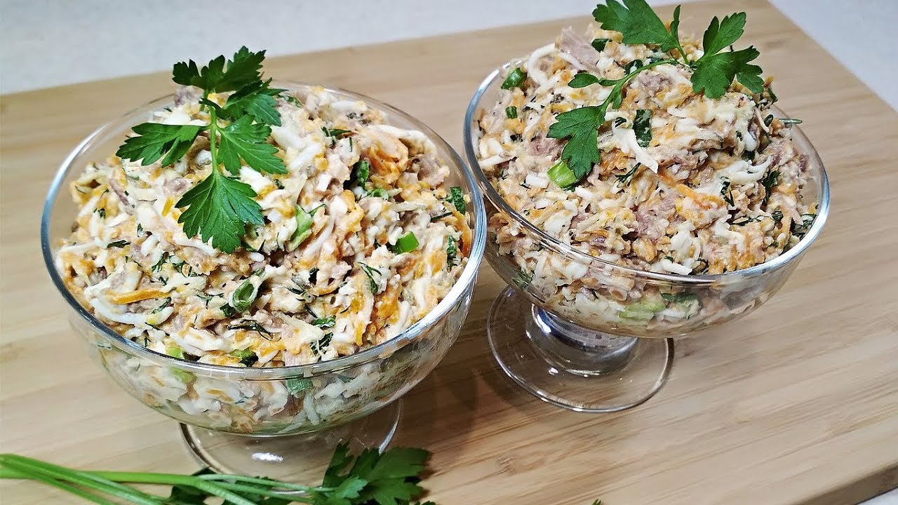 Рецепт Салата Обжорка С Мясом Фото