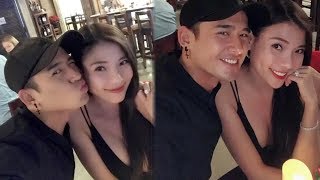 Ai cũng"đứng hình"khi Thúy Diễm diện đồ quá bạo,lộ rõ vòng 1 ngồn ngộn khi đi chơi Noelvới Thế Thành
