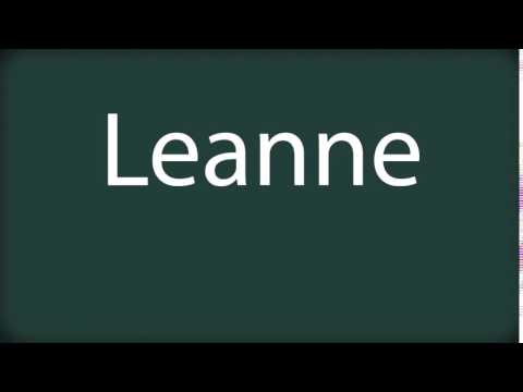 How to pronounce Leanne