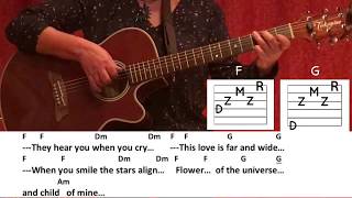 Flower of the Universe - Sade /Guitar/Tutorial/Cover/Chords/Lyrics/easy