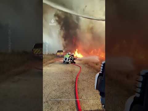 Firefighter uses smart glasses to record battle against wildfires