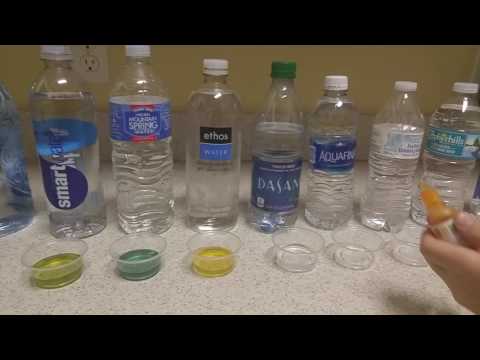 Ph level test of mineral water