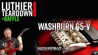 Video thumbnail for Luthier Teardown | 1987 Washburn G-5V - Check out the Amazing 2001 "Wonderbar" Tremelo Bridge by Crimson Custom Guitars