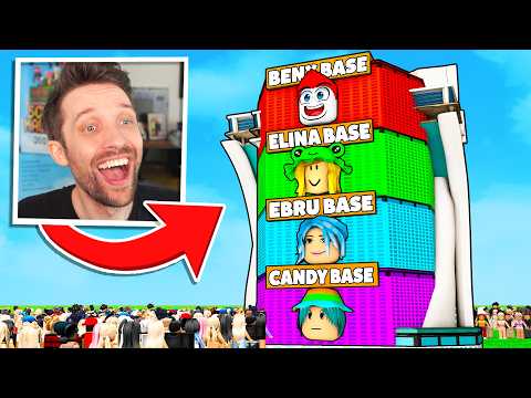 Ich BAUE $1.000.000.000 YOUTUBER BASE in Roblox (Admin ist Fan)