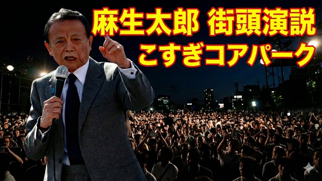 麻生太郎、街頭演説 山際大志郎