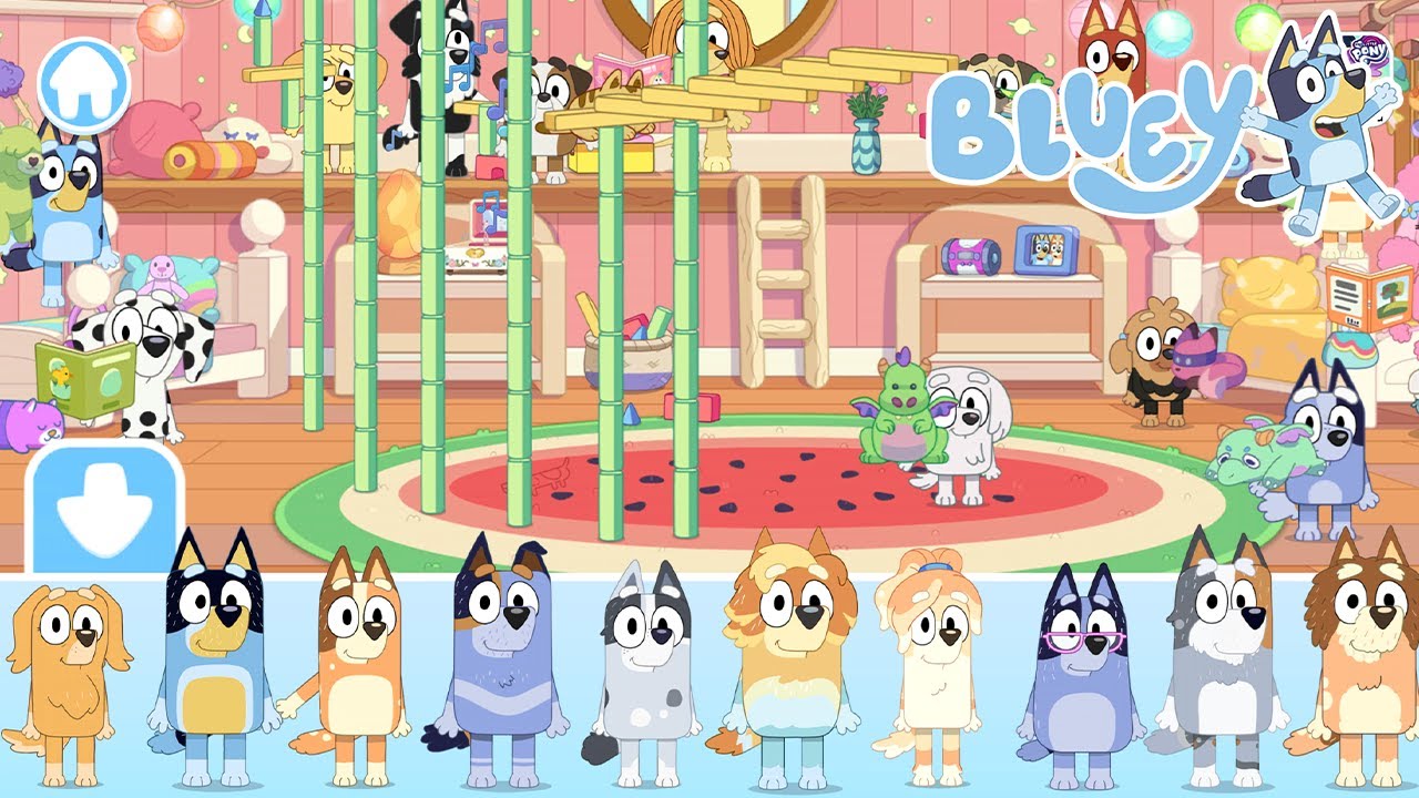 🌈🌈Let's Play Bluey The Videogame! Learn How To Build An Wall From Wood Blocks | Bluey & Bingo 🌈🌈