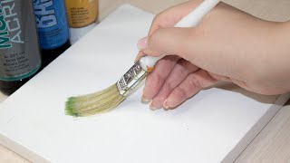 How to paint autumn birch trees on canvas step by step 🍂