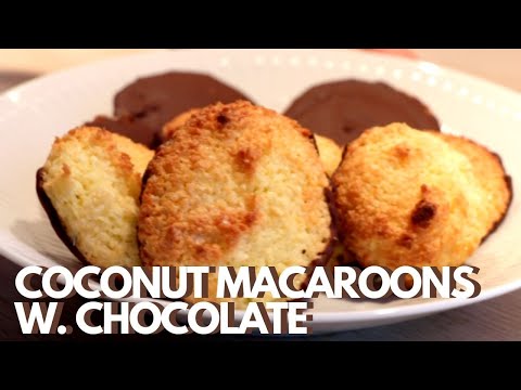Danish Coconut Macaroons w. Chocolate 🇩🇰🥥🍫 - Recipe # 141
