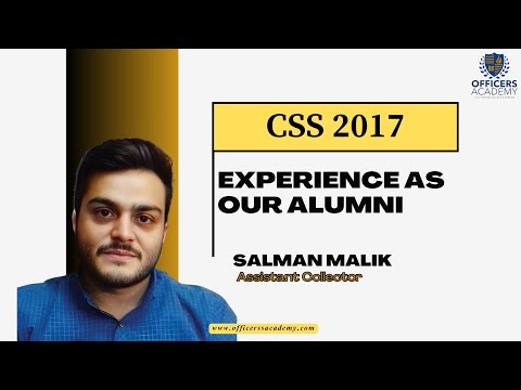 CSS 2017 — Salman Malik, Pakistan Custom Service