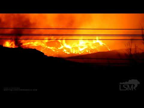 12-27-2020 Forest Hill, TX - Large mulch pile fire brings heavy smoke to southern Fort Worth