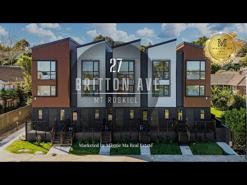 Lot 1-11/27 Britton Avenue, Mount Roskill, Auckland, 3 bedrooms, 2浴, Townhouse