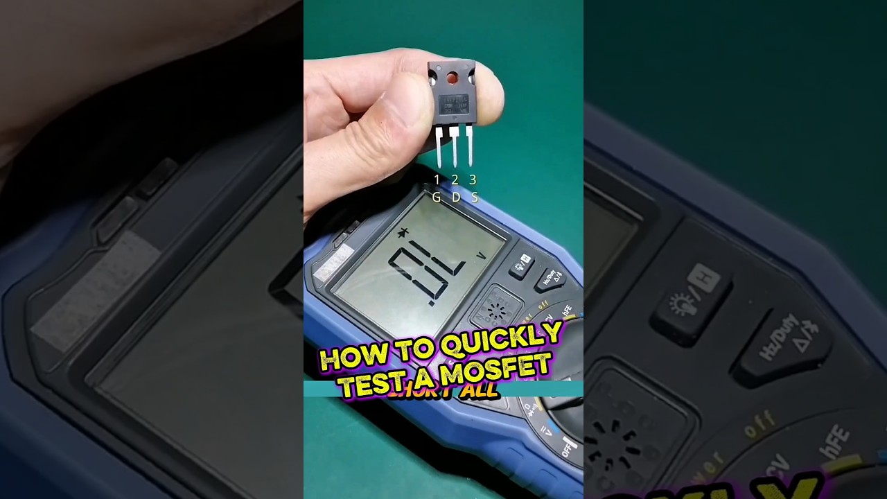 How to Quickly Test a MOSFET and Identify N-Channel or P-Channel Using a #MOSFET #mosfets #diy