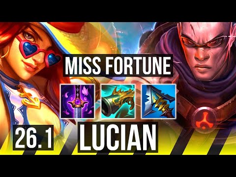 MISS FORTUNE & Elise vs LUCIAN & Rakan (ADC) | 46K damage | EUW Diamond | 26.1