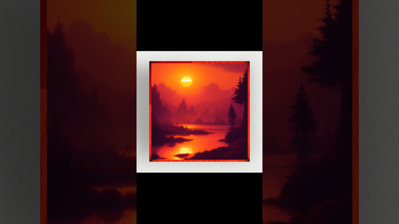 Vintage Sunset Landscape, Sunlight, Wall art, Digital Art, Downloadable, Printable