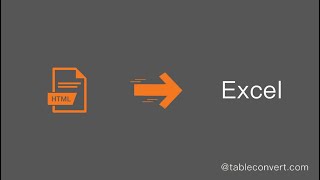 How to Convert HTML table code to Excel online?