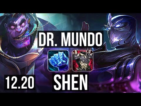 DR. MUNDO vs SHEN (TOP) | 7/0/4, 500+ games, Godlike | KR Master | 12.20