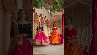 Orange Raw Silk Lehenga Choli with Potli - Video 7