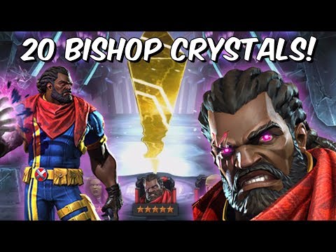 20x 5 Star Bishop Grandmaster Featured Crystal Opening! - Marvel Contest Of Champions