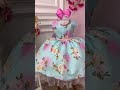 Vestido Infantil Verde Jardim das Flores Festas Luxo