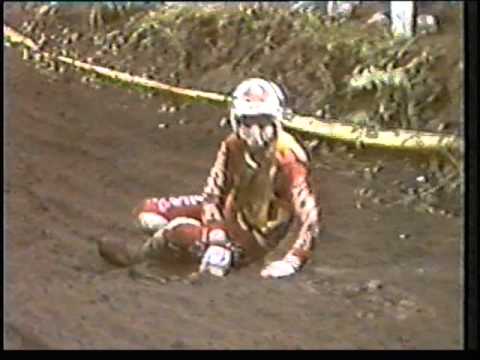 Thorpey's crash Hawkstone 500 GP 86