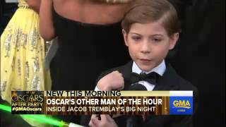 Jacob Tremblay on Oscar Red Carpet 2016 | Cutest Actor Award?