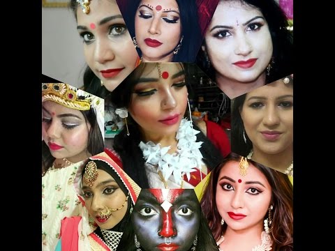 Nav Durga |Navratri~Day~2~Goddess Bramhacharini| Navratri Indian makeup collab|Makeup love by Rishit Video