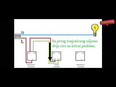 Spajanje 2 izmjenicna i kriznog prekidaca sa sijalicom(Jedan 3x1,5 kabal)
