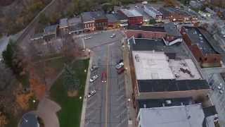 preview picture of video 'An evening flight through downtown Chesterton, Indiana'