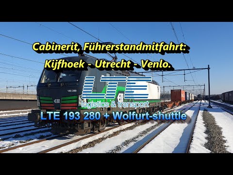 [4K] Cabinerit, Führerstandmitfahrt: Kijfhoek - Utrecht - Venlo, in de sneeuw!!