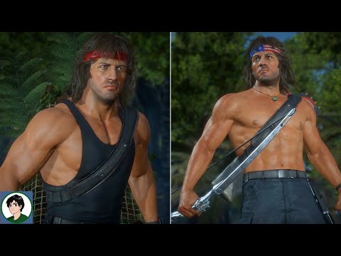 Mortal Kombat 11 - Rambo Vs Rambo (Mirror Match) - All Intros Dialogues