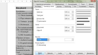 Libre Office Writer - sisukorra loomine