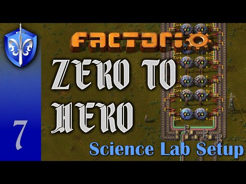 Factorio 1.1 Zero to Hero, Ep 7: HOW TO SET UP SCIENCE LABS - Tutorial, Guide, LetsPlay, Walkthrough